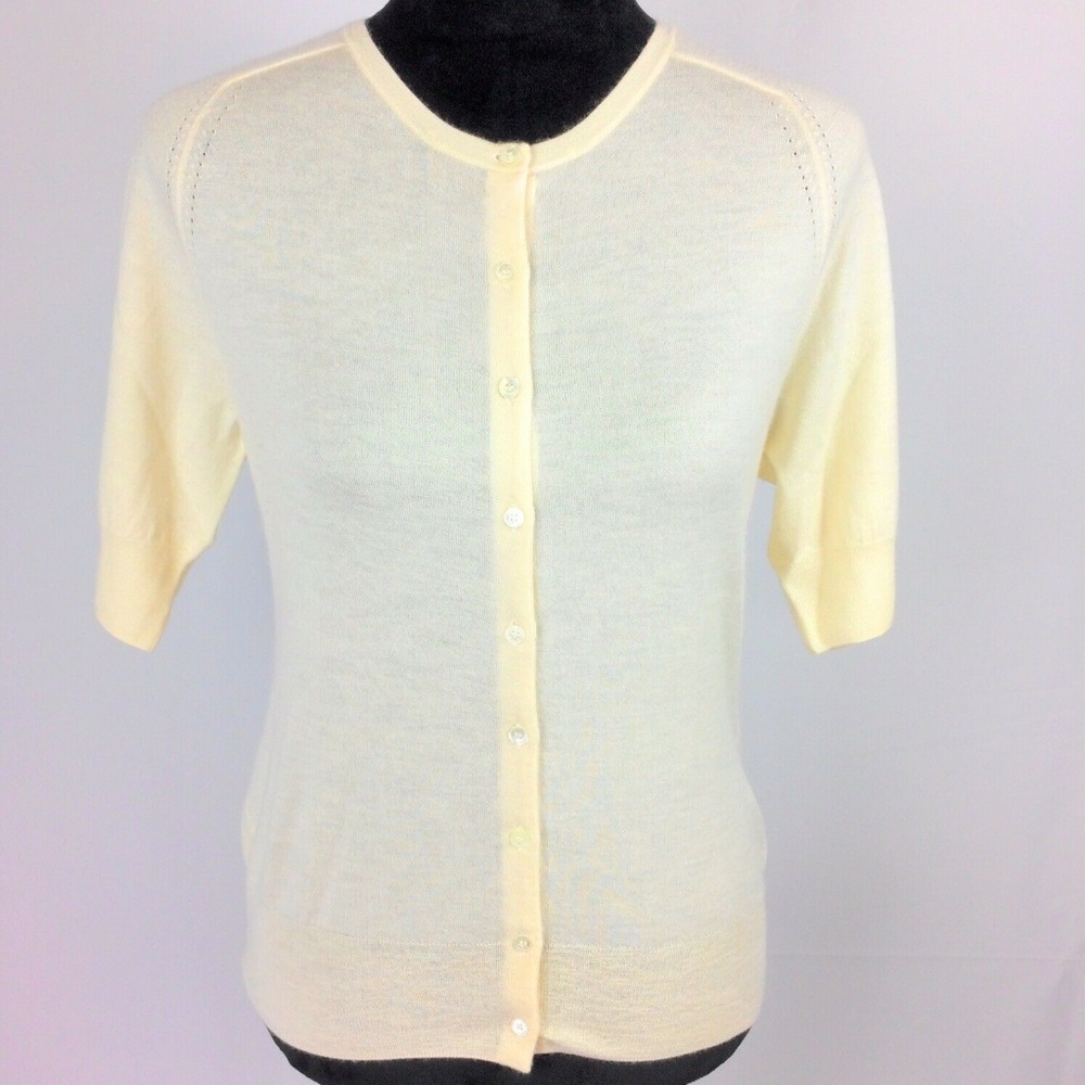 Talbots Womens Neckline Cashmere Top 9 Button